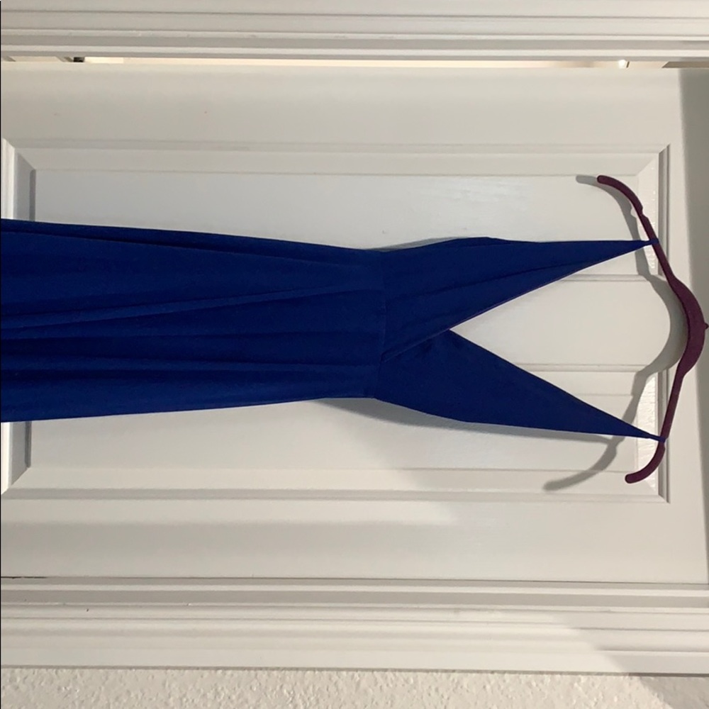 Blue floor length dress